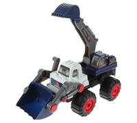 Beavorty Maquette de Pelleteuse Bleue, Camion Transformable en Véhicule D'ingénierie Léger en Plastique, Modèle de Chantier pour Garçon et Filles, Présent pour Garçons, Développement