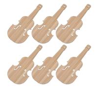 Beavorty Marque-Pages en Bambou Forme Violon Lot de 6, Accessoires de Loisirs Créatifs pour Scrapbooking et Bricolage, Étiquettes Suspendues Soi-Même pour Lectures et Études