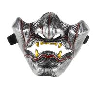 Beavorty masque de demi-visage masque facial Halloween effrayant squelette dessin animé masque demi-crâne masque cosplay masque de diable démon Plastique Golden