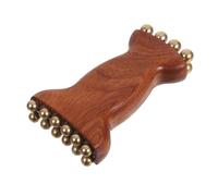 Beavorty Masseur Facial En Bois De Santal Outil De Massage Visage En Bois Outil De Masseur Facial Et Cou Portatif Body Gua Sha Laiton Brun