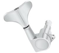 Beavorty Mécaniques de Basse 2r2l Argentées Jeu de 4 Clés D’accordage pour Guitare Basse Pièces Détachées Précises Accessoires Compatibles et Solide pour Réparation et Remplacement