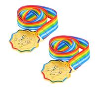 Beavorty Médailles Confortables à Porter en Alliage de Zinc 2pcs Or Design Unique Glace et Neige pour Garçon et Filles pour Sports d'hiver et Célébrations D'équipe