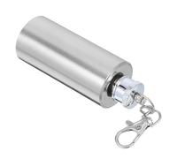 Beavorty Mini Flasque Porte-Clés en Acier Inoxydable 60 Ml Cylindrique, Flasque Portable Légère et Compacte, Amateurs de Plein Air Voyages