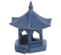 Beavorty Miniature Pavillon Hexagonal Décoratif Vert Foncé, Décoration Jardin Zen Intérieure et Extérieure, Micro-Paysage Artisanal pour Bureau, Pot de Fleurs ou Espace Couleur Aléatoire