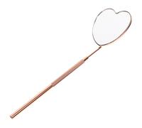Beavorty Miroir D'inspection Des Cils Dissolvant De Cils Miroir De Salle De Bain Led Grossissement Petit r De Greffe De r à rs à Portables Un Verre Rose Gold