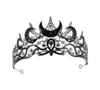 Beavorty Moon And Star Crystal Rhinestone Tiara Bridal Crown Lightweight Wedding Headpiece For Birthday Halloween Cosplay