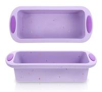 Beavorty Moule à Rectangulaire en Silicone Antiadhésif, Résistant la Chaleur, Couleur Violette, pour Gâteau et Toast Fait Maison, Outil Pâtisserie Solide, Usage la Cuisine et Boulangerie