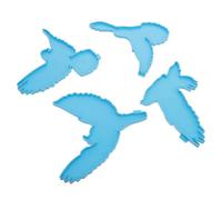 Beavorty Moule Décoratif pour Oiseaux en Silicone Bleu 4pcs Réutilisable Pratique pour Loisirs Créatifs DIY et Décoration Murale la Main