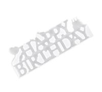 Beavorty Moule en Silicone Soi-même pour Décoration Anniversaire « Joyeux Anniversaire » Lettres Anglaises, Moule Effet Miroir, Résine Époxy, Outil Créatif pour Fête et Loisirs Artistiques