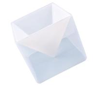 Beavorty Moule Pyramide en Silicone Blanc pour Résine Époxy, Haute Transparence, Pratique et Délicat, pour Fabriquer des Boîtes de Rangement et Créations Artisanales