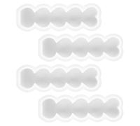 Beavorty Moules à Bougies en Silicone de Cœur, Lot de 4 Petits Moules Antiadhésifs pour Bougies, Fondants et Pâtisserie, Accessoires pour Fêtes et Saint-valentin