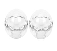 Beavorty Moules à Pudding en Verre Coquille d'Œuf 100 Ml, Gobelets pour Gelée et Dessert, Coupes Pâtisserie Résistantes à Haute Température, Paquet de 2