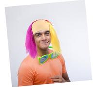 Beavorty Multicolore Wigs pour Halloween et Carnaval Perruque Clown Fluffy et Confortable pour Cosplay Dj Spectacles et Fêtes