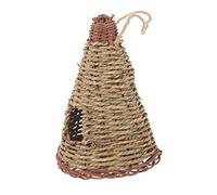 Beavorty Nichoir Suspendu Herbe Tressée pour Oiseaux Maison pour Perroquets Et Décor Extérieur