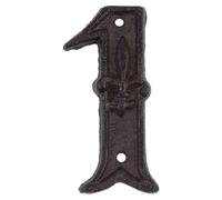 Beavorty Numéros de Porte en Métal Antique Numéro d'Adresse pour Bureau Jardin Usage Extérieur Vis Incluses Fonte Moulée Finition Martelée