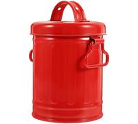 Beavorty Organiseur de Stylos et Pinceaux Maquillage en Seau Métallique Couvercle, Poubelle Bureau pour Rangement Articles Divers