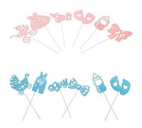 Beavorty Ornement de Gâteau en Papier pour Fête Gender Reveal, Décoration Créative, Utilisation Polyvalente et Facile, pour Garçon ou Fille, 1 Set D'accessoires pour Shower