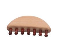 Beavorty Outil De Massage Du Cuir Chevelu Avec Manche En Bois Et Cristal Naturel Pour Peigne Multi-massage Pour Femmes