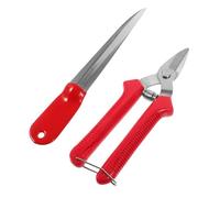 Beavorty Outil de Réparation pour Paniers en Rotin 2 Pcs - Couteau à Levier Dragon Rouge et Ciseaux à Manche Plastique - Kit Tissage Vannerie pour Entretien et Réparation Minutieuse