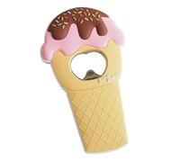 Beavorty Ouvre-bouteille Aimanté en Acier Inoxydable Forme Glace Rose Aimants Intégrés, Décor pour Réfrigérateur, pour Camping et Barbecues
