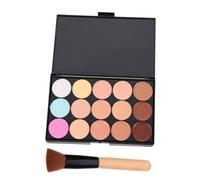 Beavorty Palette Correctrice de Teint Étanche 2 Pièces Moyenne Taille Usage Professionnel Femmes Pinceau Correcteur pour Maquillage Visage et Solide