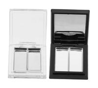 Beavorty Palette De Maquillage Vide Multifonction 2 Pièces Mini Format Aluminium Plastique Compacte Pour Voyage Usage Professionnel Rangement Fards à Paupières Blush Highlighter