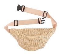 Beavorty Paquet Banane D’été Tissé en Paille, Mini, Bandoulière, Marron | Finition Soignée, Bel Aspect, Facile à Porter, pour Randonnée et Activités Extérieures