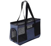Beavorty Paquet de Transport pour Chat Grosse Taille Bleu, Paquet à Main Respirant en Maille pour Animaux de Compagnie, Conteneur Portable D'été pour Promenade et Voyage, Cage de Transport