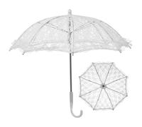 Beavorty Parapluie De Mariée De Mariage Vintage en Dentelle Accessoires De Scène Parapluie Décoratif pour Fête Costumée De Mariage Accessoires Photo Performance sur Scène ()