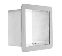 Beavorty Passe-câble en Acier Inoxydable 304 Carré Intégré pour Plan de Travail Cuisine, Œillet de Goulotte à Déchets Compact, Finition Lisse Facile à Nettoyer, pour Espaces Restreints