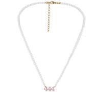 Beavorty Pearl Choker Necklace For Women Elegant Angel Number Pendant Chain Suitable For Beach And Party Wear Lightweight And Design