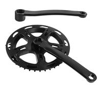 Beavorty Pédalier Vélo 40 Dents Manivelle Gauche à Trou Carré, Plateau Métallique Noir, Ensemble de Pièces de Rechange Compatible VTT, Vélo Pliant et Pignon Fixe, Accessoire Transmission