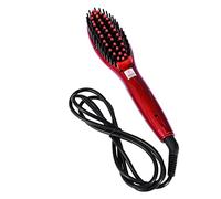 Beavorty Peigne Chauffant Céramique Rouge Brosse Anti-échaudures Pour Cheveux Et Démêlés Convient Aux Cheveux Humides Et Secs Température