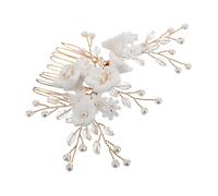 Beavorty Peigne Mariage Fleuris Accessoires Coiffure Demoiselle Honneur Bijoux Cheveux Mariage Strassés