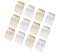 Beavorty Peignes à Cheveux Argentés 100 Pcs 5 Dents Fil Métallique Accessoires DIY pour Fabrication de Voiles de Mariée Coiffures de Mariage et Projets Faits Main Peignes Latéraux