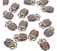 Beavorty Pendentifs Scarabée Égyptien en Alliage 20 Pièces 26X16 MM pour Fabrication Bijoux Collier et Bracelet Artisanat Créatif Accessoires pour Présent