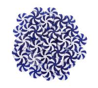 Beavorty Perles de Noël Rondes en Acrylique Bleu Blanc 50 Pièces DIY pour Décorations Arbre Noël, Ornements Artisanaux Légers et Résistants, Accessoires Créatifs Loisirs Maison