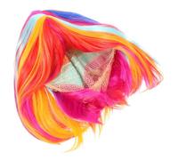 Beavorty Perruque Courte Et Lisse Marron Pour Femme Accessoire De Déguisement Frange Synthétique Coupe Au Carré Style Lasso