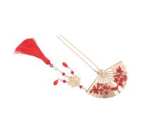 Beavorty Pince à Cheveux avec Fleurs et Pompons Chinois Épingle à Cheveux Rétro Design Artistique pour Hanfu Accessoires de Costume pour Mariages et Cosplay