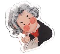 Beavorty Pince à Partition Musicale Réutilisable Motif Dessin Animé Beethoven, Clip Léger et Portable pour Piano, Violon, Guzheng, Maintien Sûr des Extraits de Partition, Accessoire