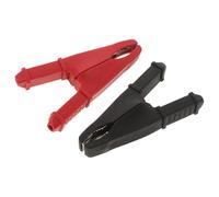 Beavorty Pinces Crocodiles à Ressort en Cuivre Pur 50a, Taille Moyenne, Lot de 2 pour Tests Électriques, Clips de Ligne de Test Résistants, Outils de Bricolage et Serrage Électrique