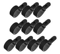 Beavorty Pinces pour Porte-Drapeau de Jardin 10 Pièces en Abs Noir | Fixation Simple Mâts, Usage Extérieur, pour Garde-fou et Clôture, Lot de 10