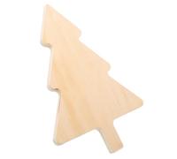 Beavorty Planche à Découper Beige Forme Sapin de Noël en Contreplaqué Double Face, Plateau de Charcuterie Multifonction pour Légumes et Salades, pour Fêtes de Noël