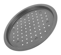 Beavorty Plaque à Pizza Ronde en Acier Carbone avec Trous, Antiadhésive, Cuisson à Domicile, Dissipant la Chaleur et Multi-usage