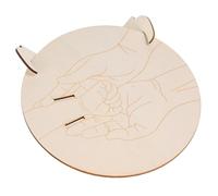 Beavorty Plaque en Bois Beige pour Bracelet de Naissance avec Support Gravée, Utilisée pour Annoncer la Naissance lors des Fêtes de Nouveau-né
