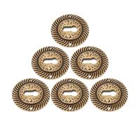 Beavorty Plaques de Recouvrement pour Serrures Ovales en Alliage de Zinc, Lot de 6 Pièces, Cache-Trous pour Meubles Vintage, Décoration de Commode et Armoire