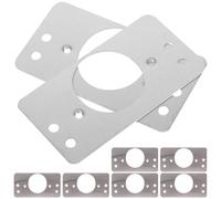 Beavorty Plaques de Renfort pour Porte d'Entrée 8 Pièces en Acier Inoxydable Épaissi, Cache-Verrou de Pêne Dormant Avant, Support Robuste pour Réparation de Serrures de Porte de Chambre