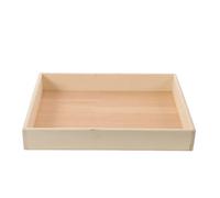 Beavorty Plateau à Sable en Bois Japonerie 40X30X6 CM, Mini Plateau d'Accessoires Zen, Bac à Sable de Bureau Naturel, Design Authentique pour Contemplation et Décoration Zen