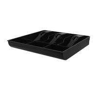 Beavorty Plateau de Caisse à 3 Compartiments avec Serrure, Tiroir-caisse Compact en Métal Robuste, Organisateur pour Espèces et Monnaie, pour Commerces, Boutiques et Points de Vente