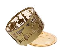 Beavorty Plateau de Collations pour Aïd en Fer et Plastique Doré, Polyvalent et Facile à Nettoyer, Décor Délicat de Style Arabe pour Table de Dîner et Vie Quotidienne